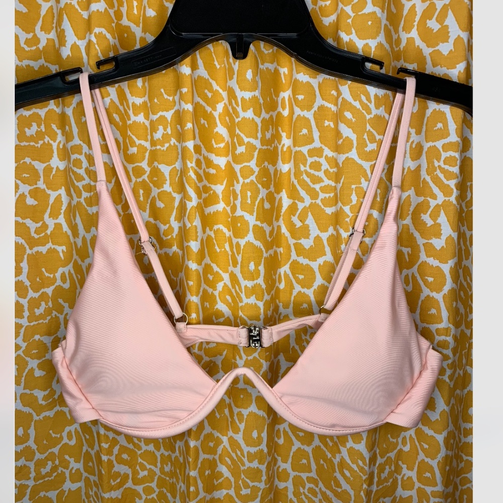 Pink Modern Bikini Top